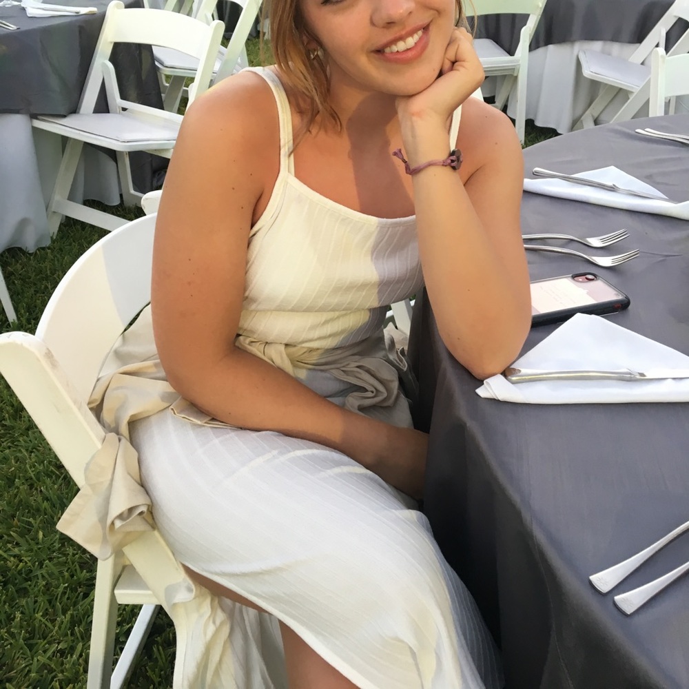 White ribbed dress